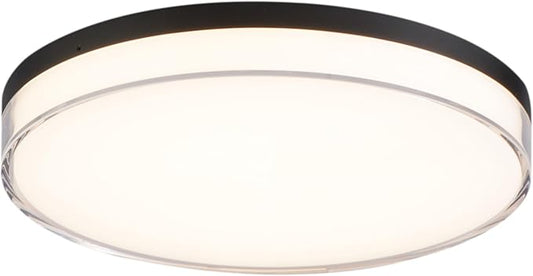 Minka Lavery 759-2-66A-L Vantage LED Flush Mount, 1-Light, 25 Total Watts, 11-in H x 1.5-in W, Coal Black