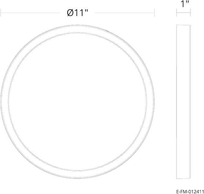 Builder Essential Round LED 11in Flush Mount 21W 2,050 Lumens with 5-CCT Selectability 2700-3000-3500-4000-5000K in Black