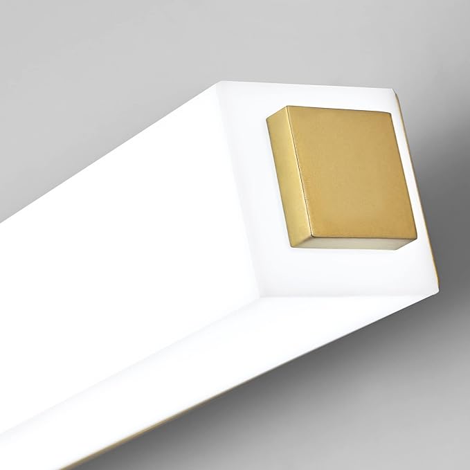 ZUZITO Gold Bathroom Light Fixtures - 24 inch LED Vanity Lights 18W - Modern Bathroom Lights Over Mirror Cool White Light