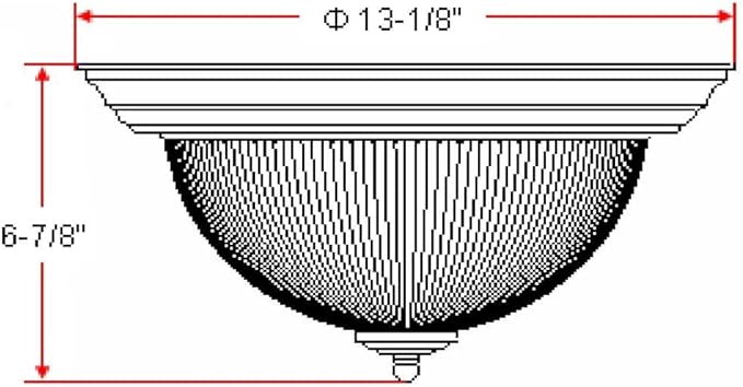 Design House 503045 Millbridge Traditional 2-Light Indoor Flush Mount Ceiling Light Dimmable Clear Ribbed Glass for Bedroom Dining Room Kitchen, Polished Brass