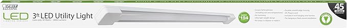 Feit Electric 3ft LED Utility Light, 3000 Lumens, 4000K Cool White, Plug-in, Flush/Hanging Mount, Ultra-Lightweight, 30W LED Shop Light and Under Cabinet Light, 50,000-Hour Lifespan, SHOP/3X1/840/V1