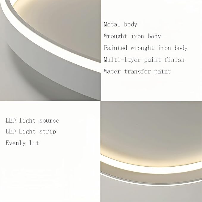Minimalist Master Bedroom Ceiling Light, European Modern Living Room Flat Ceiling Lighting, Balcony Study Close To Ceiling Lamp Fixture, Side Emitting Design Saving Ceiling Lights, For Hallw