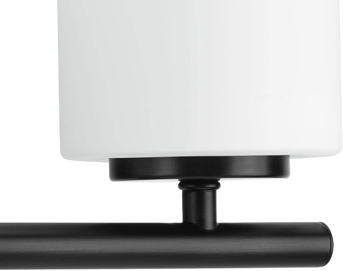 Replay Collection 4-Light Etched Glass Modern Bath Vanity Light Textured Black
