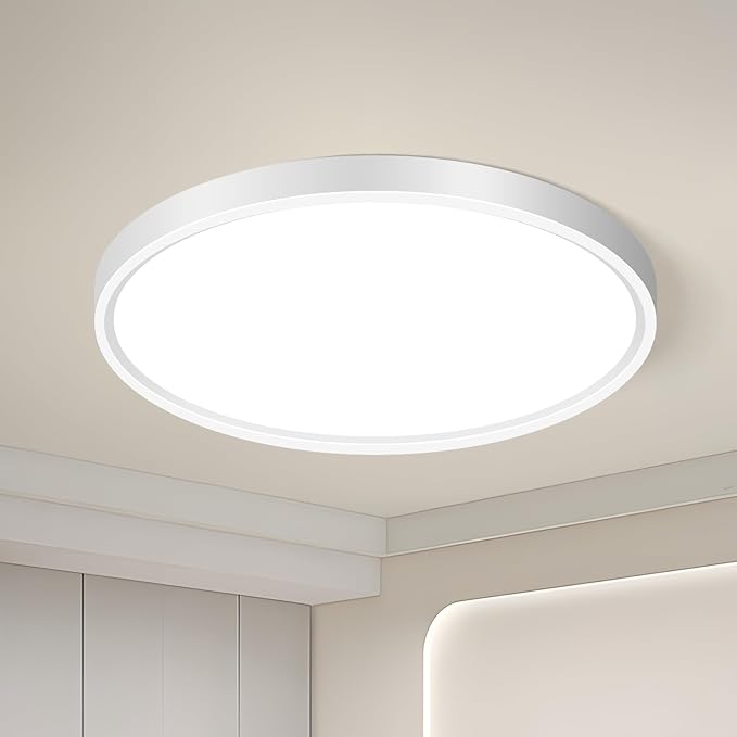 hepside 1PACK Flush Mount LED Ceiling Light Fixture 5CCT 9Inch 18W & 200W Equivalent Closet Light Fixture,Small Round Slim Surface Ceiling Lamp for Hallway,Bathroom,Bedroom,Kitchen,Interior
