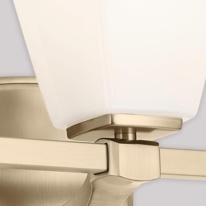 Kichler Marant 21.25" 3-Light Bathroom Vanity Light Fixture with Opal Glass in Champagne Bronze for Over Mirror, Modern Wall Mount (21.25" W x 9.5" H), 55216CPZ