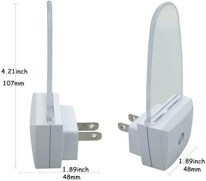 4 Pack Night Light Lamp with Dusk to Dawn Sensor, Plug in, Blue Led Night Light