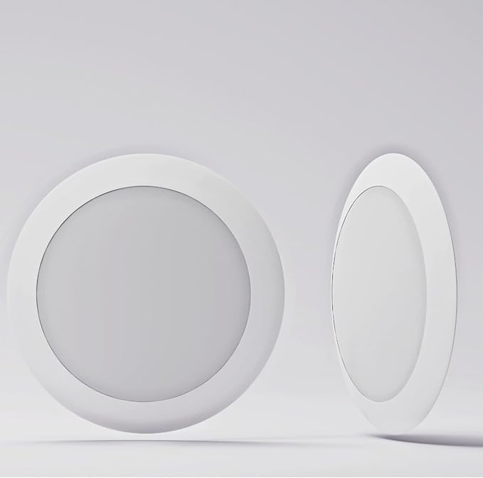 7.5" LED Dimmable Flush Mount Light Fixture - Closet Light, 16.5W (120W Equivalent), 120V, 5000K, Wet Location - 4/6" J-Box (Bright White, 24 Pack)