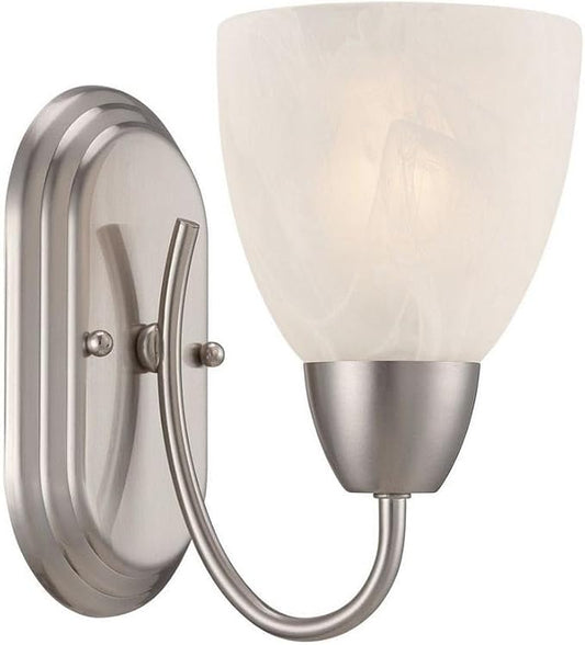 Designers Fountain 15005-1B-35 Torino Wall Sconce, Brushed Nickel,Silver, 8 in.