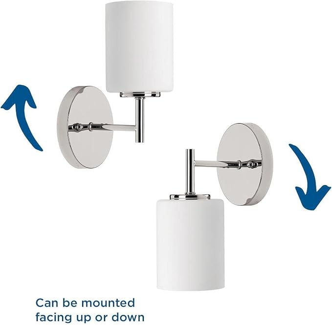 Progress Lighting P2131-104 Replay Bath & Vanity, 1-Light, Polished Nickel