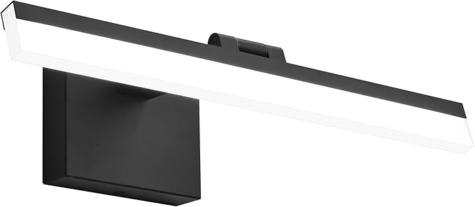 SOLFART 18 Inch Vanity Lights for Bath Dimmable Bathroom Lights Over Mirror Black Bathroom Light Fixtures Wall Light Fixtures Indoor Modern Light Fixture