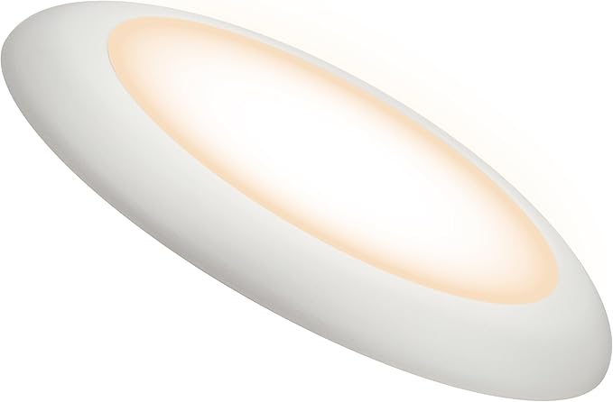 Ultralux 12in LED Flush Mount Ceiling Light – Dimmable, Slim Ceiling Light - Over 50,000 Hours of Energy Efficient LED Lighting - Multi-Purpose, Easy-Install (1 Pack, Warm White)