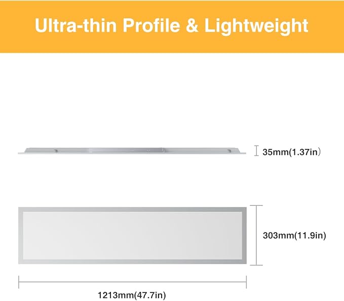 1x4 LED Flat Panel Light, Drop Ceiling Lights Fixture, Selectable Features, 20W/25W/30W/35W/40W, 3000K/3500K/4000K/5000K/6500K, Dimmable (0-10V), for Office Kitchen, ETL Listed (1x4FT-4Pack)