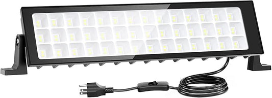 Onforu 1Pack LED Shop Lights,100W 14000lm Plug in Ultra Bright LED Work Lights,6500K Daylight White Garage Light,IP66 Waterproof Lighting for Garage Warehouses Workshop