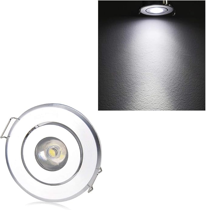 10 Pack 2 Inch LED Recessed Lighting, 1W 120LM Recessed LED Lights, Gimbal Adjustable Recessed Lights, Mini Spotlight Mini Spotlight 6000K Cool White Ceiling Light with Driver AC 120V