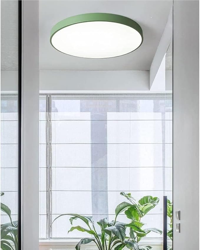 Minimalist Ceiling Lamp Round Ultra Thin Three Color Dimmable Flush Mount Sleek Modern Lighting Fixture for Bedroom Kitchen Corridor Livingroom Hallway(G,23.6in)