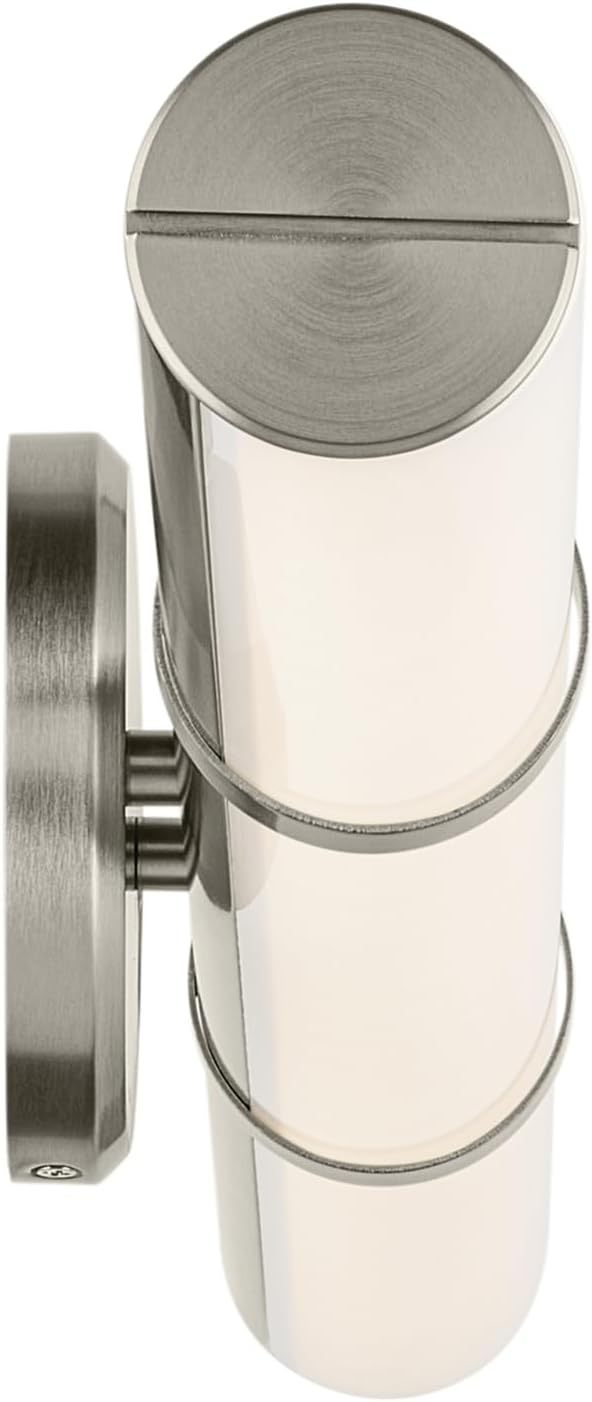 Kichler Rosh 32" LED Bathroom Vanity Light Fixture with White Glass in Brushed Nickel, Modern Minimalist Bath Bar for Mirror Lighting Over Vanity (32" W x 5" H), 55189NILED