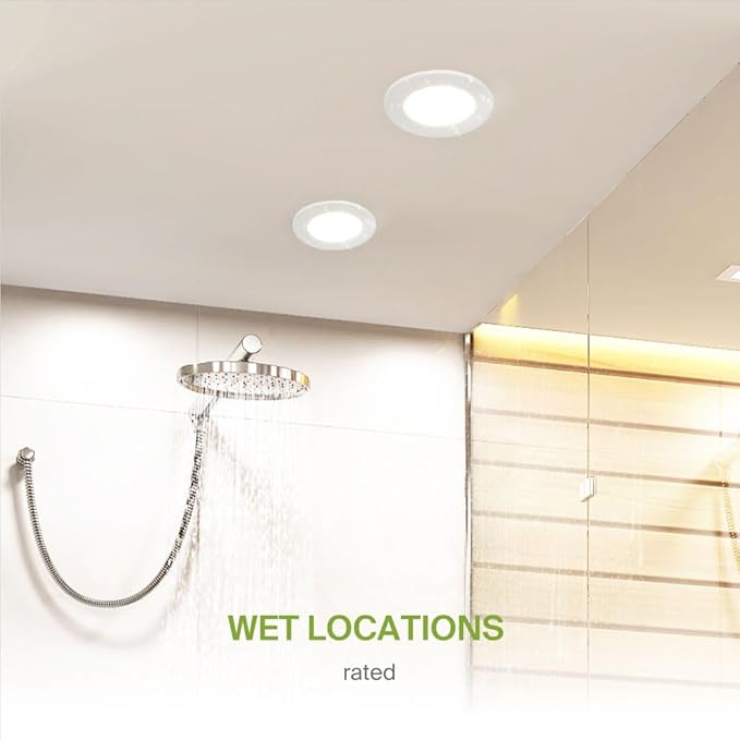 ASD 12 Pack Retrofit LED Recessed Lighting 6 Inch - 12W 2700K-5000K 971LM Flat Can Lights for Ceiling 6 Inch, Dimmable Recessed Lights, Wet Rated Wafer Lights, ETL