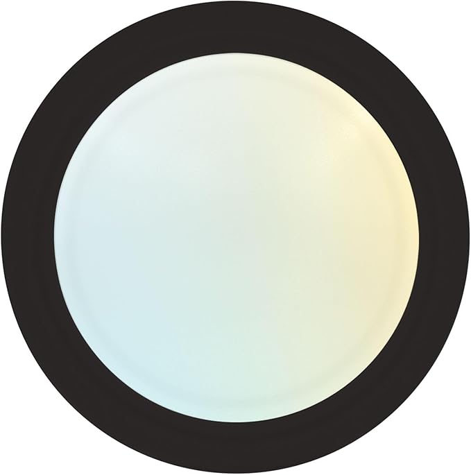 LUXRITE 6 Inch LED Disk Lights, Dimmable Flush Mount Ceiling Light, 5CCT Selectable 2700K 3000K 3500K 4000K 5000K, 12.5W, 1000LM (Black, 1 Count (Pack of 1))