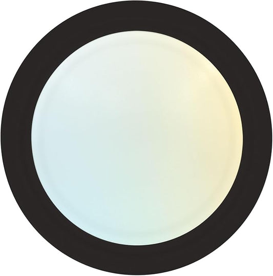 LUXRITE 6 Inch LED Disk Lights, Dimmable Flush Mount Ceiling Light, 5CCT Selectable 2700K 3000K 3500K 4000K 5000K, 12.5W, 1000LM (Black, 1 Count (Pack of 1))