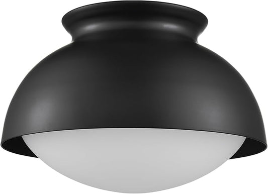 Moose Black Semi Flush Mount Ceiling Light Fixture Modern Ceiling Light for Bedroom Living Room Entryway Hallway