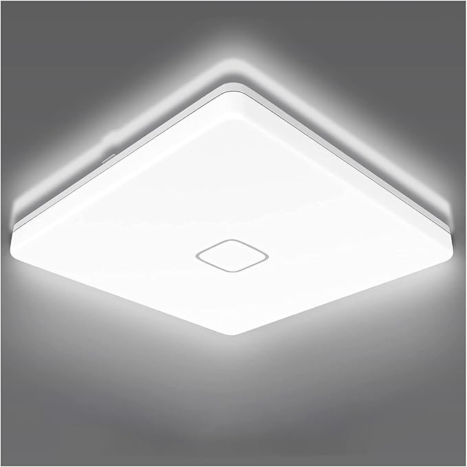 Airand 5000K LED Ceiling Light Flush Mount Ceiling Lamps 18W LED Ceiling Light Fixture,10.6 inch Square LED Light Fixture for Home & Office, Hallway with 180pcs LED Chips, 1800LM, 80Ra+ (Daylight)