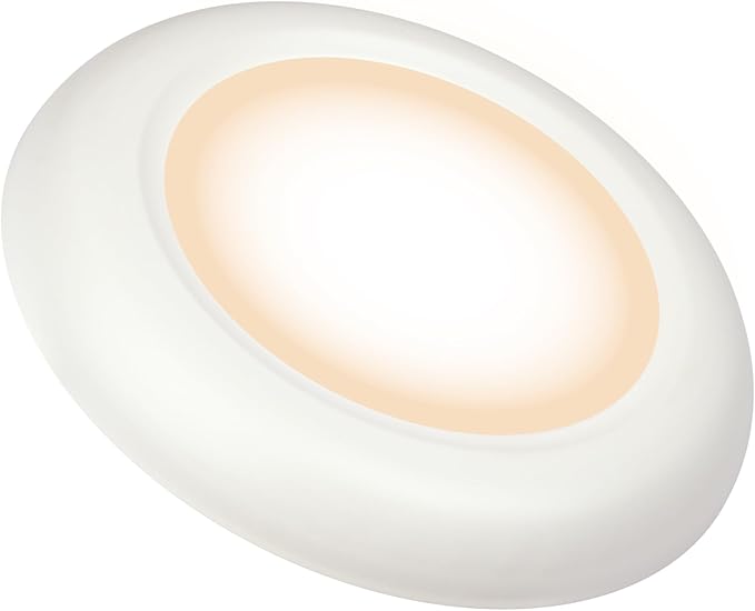 Ultralux 6" LED Flush Mount Ceiling Light – Dimmable, Slim Puck Downlight - Over 50,000 Hours of Energy Efficient LED Light - Multi-Purpose Easy-Install Light Fixture - (1 Pack, Warm White)