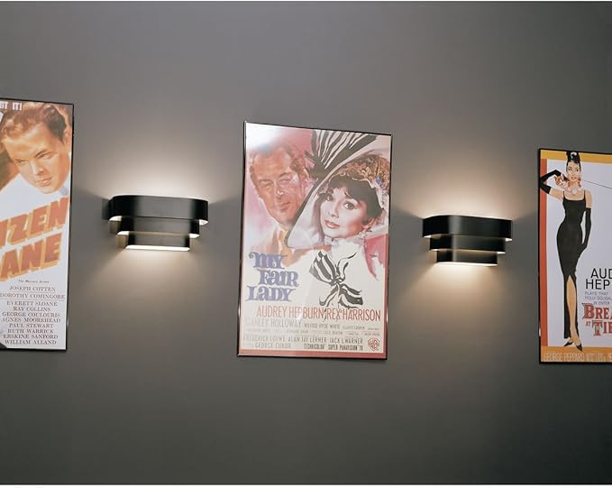 Progress Lighting 1-Light Louvered Wall Sconce Light Fixture, 7 in. Tall, Black, P7103-31