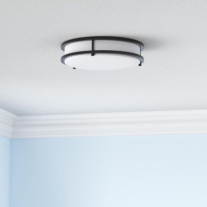 13 Inch LED Ceiling Light Fixture: 40W Flush Mount Ceiling Light 4000 Lumens Dimmable, 3000K/4000K/5000K Modern Ceiling Lamp for Bedroom Kitchen Bathroom Hallway Closet Laundry