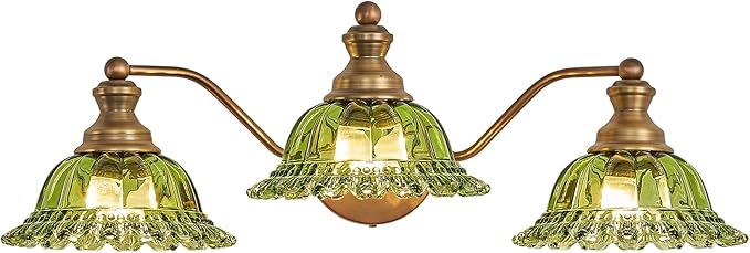 XIEDUN Vintage Green 3 Light Vanity Light Bathroom Light