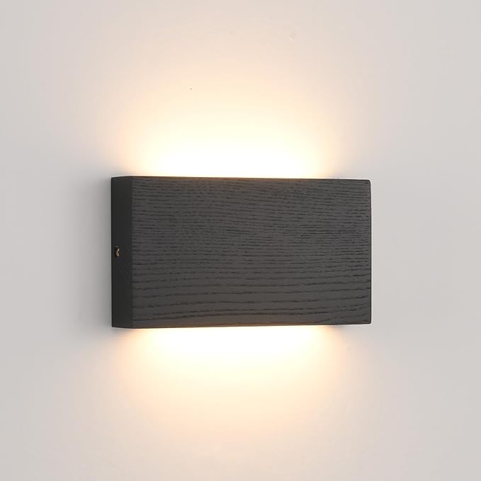 Black Wood wall sconces Lights Indoor for Living Room,wall Lamps Bedroom,Black wall Sconce wall Mounted lamp,wall Mounted Light,Indoor wall Lights