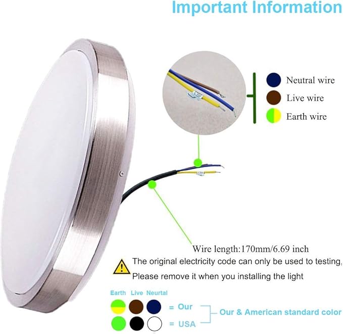 8-Inch LED Ceiling Lights, Round Ceiling Light Fixture,12W 880LM 80W Incandescent Equivalent(AC85V-265V),Natrual White Light for Kitchen Bathroom Dining Room Closet(2-Pack)