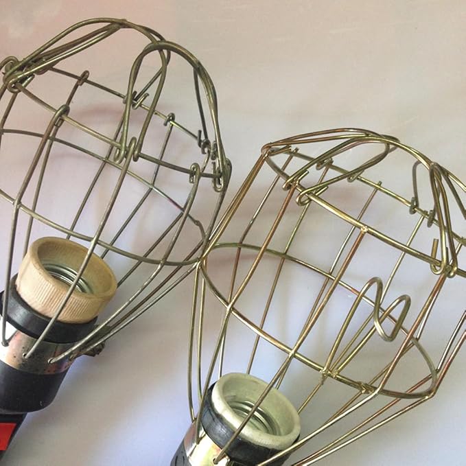 DOITOOL Metal Lamp Bulb Guard: 8 Pack Vintage Light Cage Guard Hanging Lamp Covers Metal Bulb Cover for Pendant Farmhouse Light Bulbs