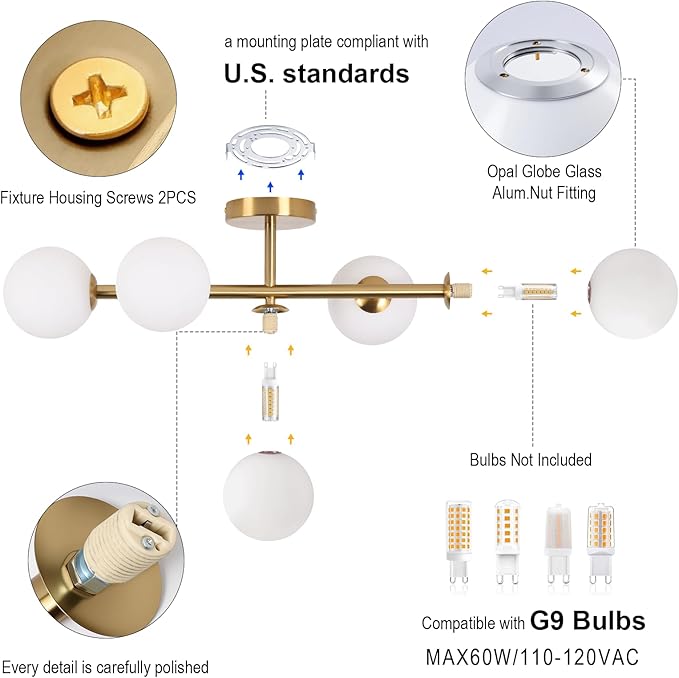Gold Brass Globe Vanity Light - Vintage Milk Glass Wall Sconce - Sphere Alabaster Single Lights Fixture - Mid Century Modern White Wall Mounted Sconces for Bathroom Bedroom Living Room Entryway Porch