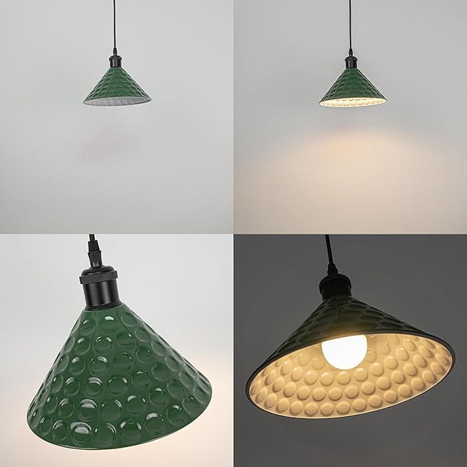 Kiven Instant Light Conversion Kit for 4/5/6inch Hole,Green Farmhouse Lighting Recessed Can Light Conversion Kit to Pendant with E26 Screw-in Adapter for Kitchen Island Living TB2776