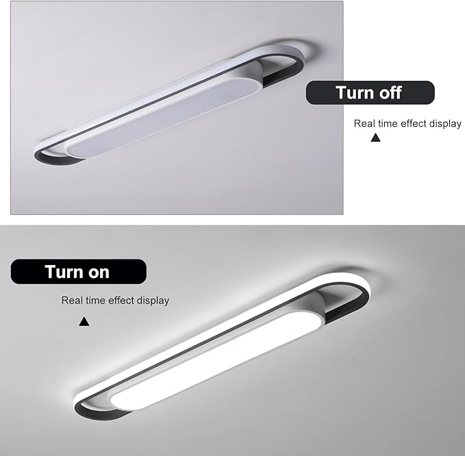 Modern LED Ceiling Lights,6500K Flush Mount Ceiling Lamp,50W Metal Smart Ceiling Chandelier Lighting Fixture for Kitchen Living Room Bedroom Dining Room Office Garage (36.2")