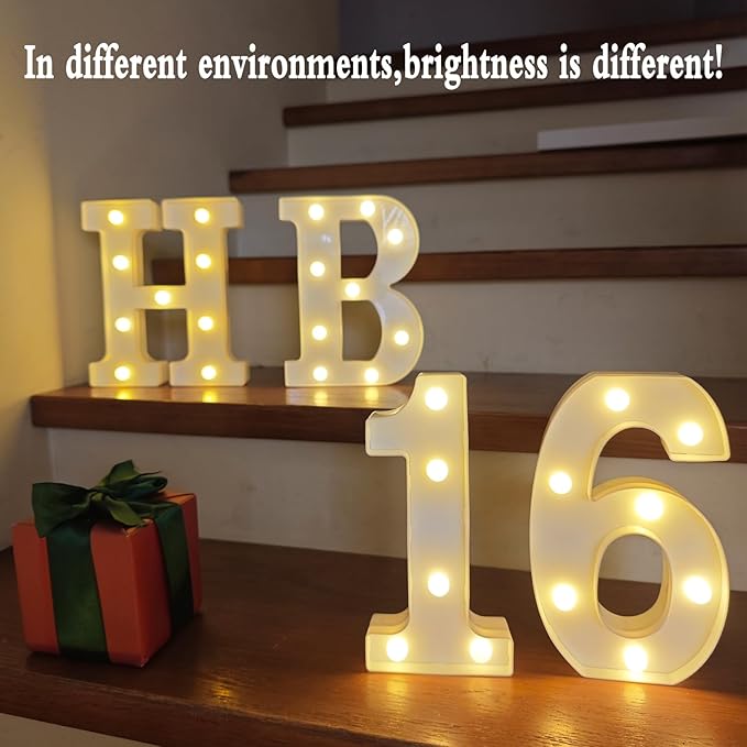 LED Marquee Numbers, Small Light Up Numbers for Party, 8.58 Inch Battery Powered Lighted Number for Birthday, Night Light, Table or Home Decor (Number 6)