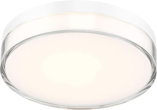 Minka Lavery 749-2-44-L Vantage LED Flush Mount, 1-Light, 16 Total Watts, 7-in H x 1.5-in W, White