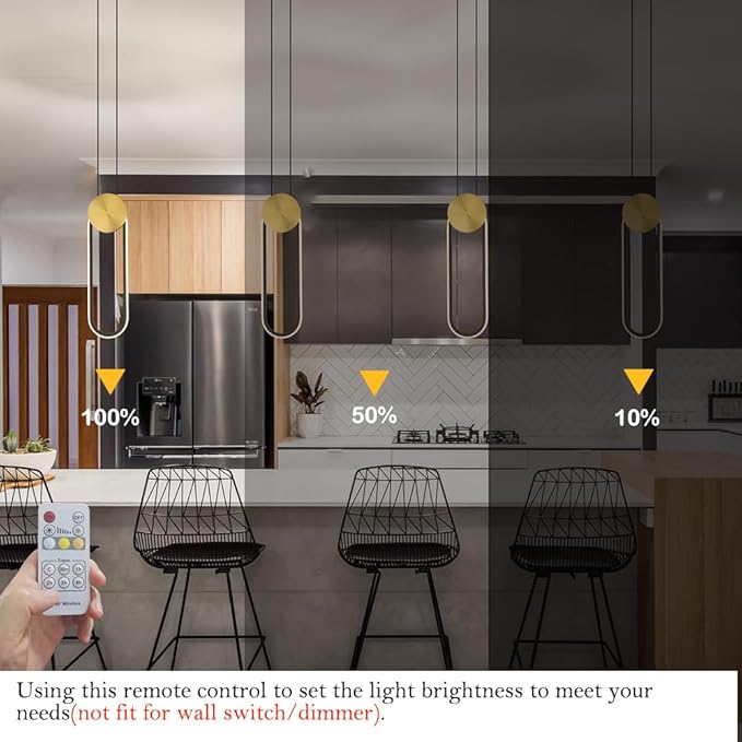 Modern Pendant Lights Fixtures Set of 2, LED Black and Gold Dimmable Pendant Light for Kitchen Island, Small Kitchen Pendant Lighting with RC, Oval Adjustable Hanging Lamp for Dining Room Bar Bathroom