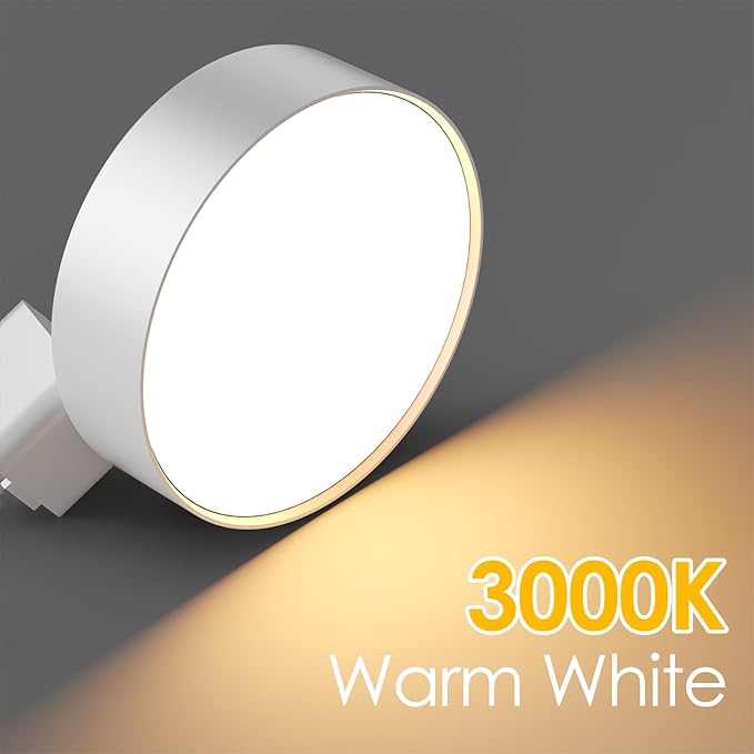 Diffuse LED Track Lighting Heads H Type Track Light Heads Dimmable Kitchen Track Lighting Fixtures Ceiling, Compatible with H Track Rails - Flicker Free CRI90+ 3000K 12W 1000lm, 4 Pack White