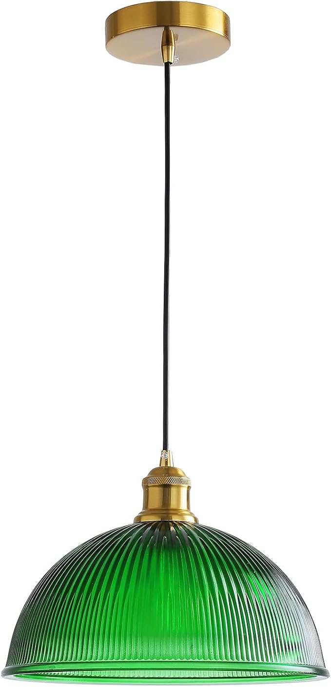 XZHGCEE Vintage Pendant Light Fixtures: Glass Pendant Lights Kitchen Island, Modern Green Pendant Light Fixture for Bedroom Dining Room