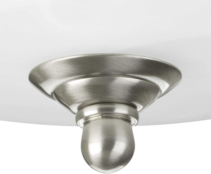 Progress Lighting 2-Light Ceiling Light, Semi-Flush Mount or Hanging Ceiling Light Fixture for Interior Kitchen Lights or Hallway, 13-3/16" by 11-5/16", Antique Bronze, Alabaster Glass Shade
