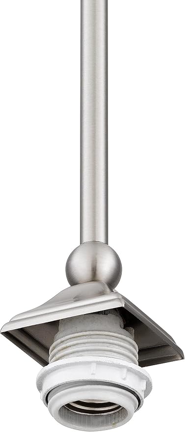 Tawson Nox Modern Farmhouse 1-Light Pendant Ceiling Light with White Glass Shade in Brushed Nickel Finish for Kitchen Island, Hallway, Entryway, Passway, Dining Room, Bedroom, Living Room
