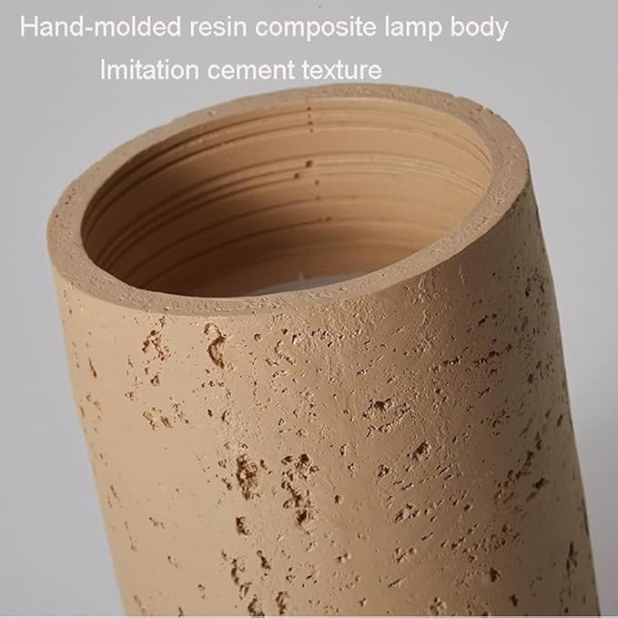 Modern Minimalist Concrete Ceiling Light Fixture Flush Mount LED Ceiling Lamp for Living Room, Bedroom, Hallway Wabi-Sabi Style Cement Cylinder Spotlight Warm White 3000K(Earthy Color,H-20cm)