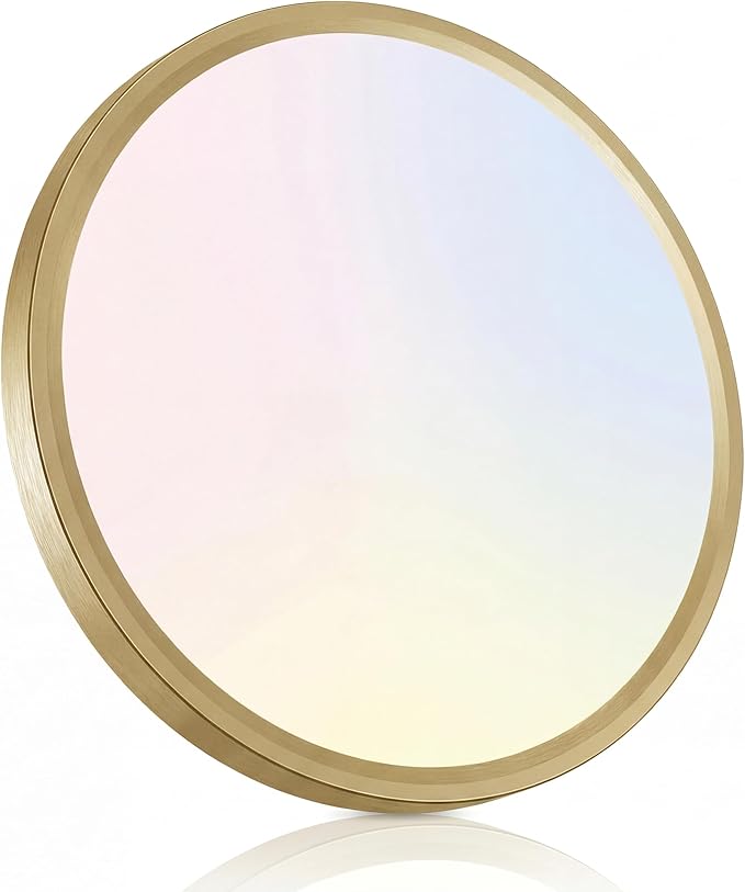 libtit 12 Inch LED Ceiling Light Golden, 28W 3200lm Aureate Flush Mount Ceiling Light, 3 Color Temperature 3000K/4500K/6000K, Gilded Round Flat Light Fixture for Kitchen Bathroom Shower