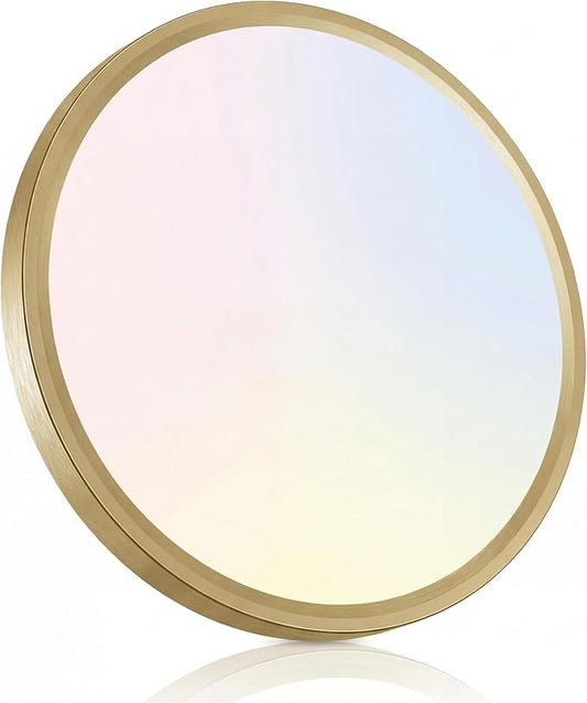 libtit 12 Inch LED Ceiling Light Golden, 28W 3200lm Aureate Flush Mount Ceiling Light, 3 Color Temperature 3000K/4500K/6000K, Gilded Round Flat Light Fixture for Kitchen Bathroom Shower