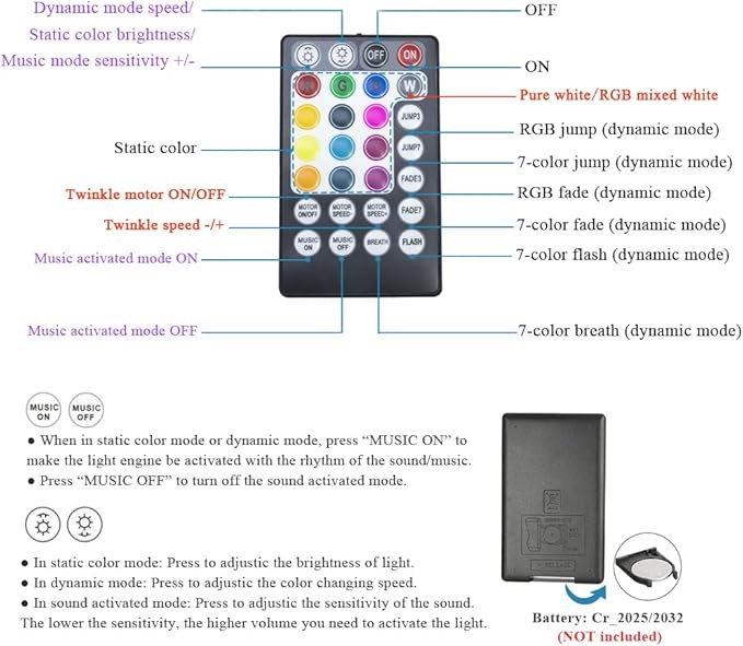AKEPO Car Home Use APP Control Twinkle Fiber Optic Light Kit, 16W RGBW Dual Head Twinkle + Music Mode Star Ceiling Sky Light with 600 Strands 0.03in/0.75mm 9.8ft/3m Optical Fiber Cable