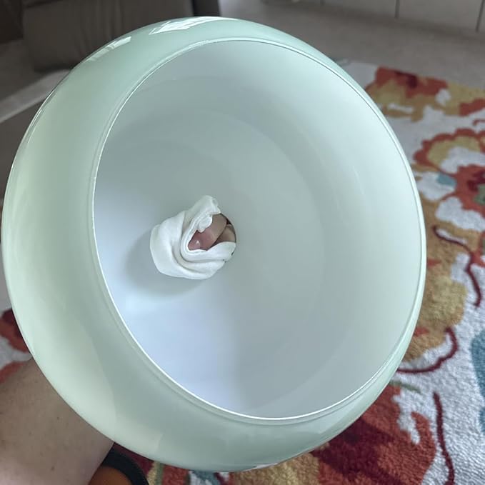 Mid Century Ceiling Light Fixture - Milk Glass Shade, Gold Modern Flush Mount Lamp for Hallway, Dining Room, Kitchen