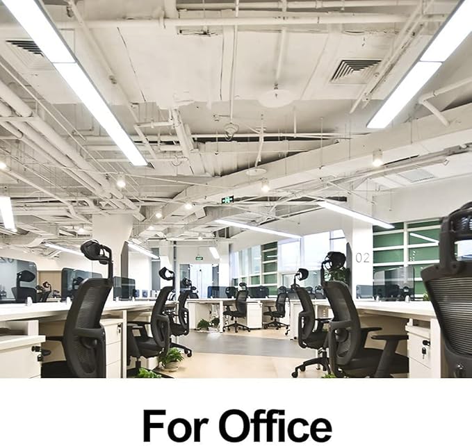 FAITHSAIL 4FT LED Wraparound 40W 4 Foot LED Shop Lights for Garage, 4400lm 4000K Neutral White, Wrap Light, 48 Inch Light Fixtures Flush Mount Office Ceiling Lighting, Fluorescent Tube Replacement