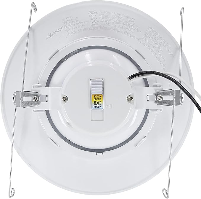 Maxxima 5" and 6" Rotatable LED Retrofit Downlight Gimbal - 1200 Lumens, 11 Watts, Dimmable, 5 CCT 2700K/3000K/3500K/4000K/5000K, Recessed Ceiling Light Fixture, Ideal for Kitchens and Dining Rooms