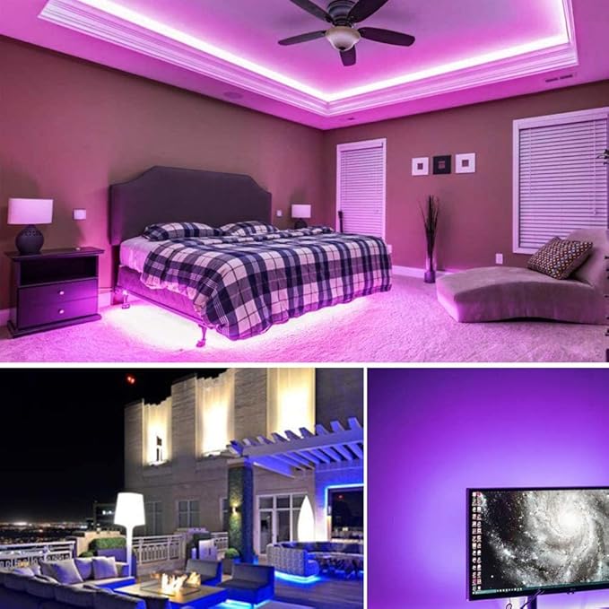 RGB COB Led Strip Light 16.4FT/5M, 576Leds/M, 24V Color Changing Led Strip Lights Dimmable with APP Control, Music Sync, Flexible Led Tape Light for Room Decor